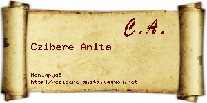 Czibere Anita névjegykártya